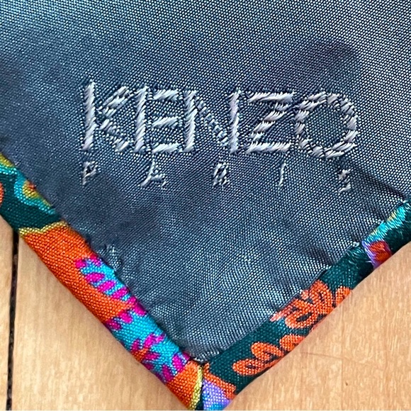 Kenzo Colorful Floral Print Silk Tie - Picture 10 of 16